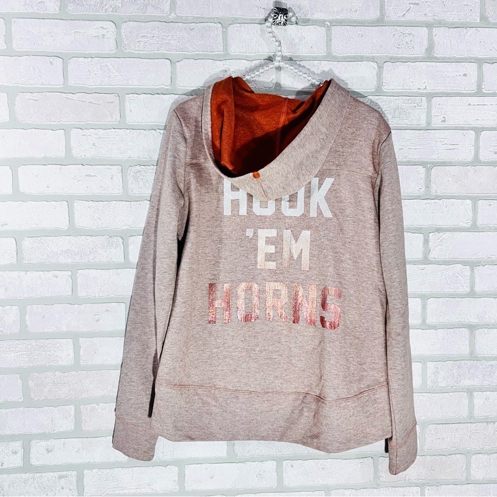 We Are Texas Women's Hook ‘Em Horns 1/4 Zip Hoodie Sweatshirt Jacket Size S - Picture 4 of 8